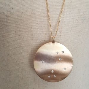 Anthropologie Jewelry - NWOT ANTHROPOLOGIE GOLD CIRCLE WITH PAVES NECKLACE Anthropologie Jewelry - NWOT ANTHROPOLOGIE GOLD CIRCLE WITH PAVES NECKLACE
